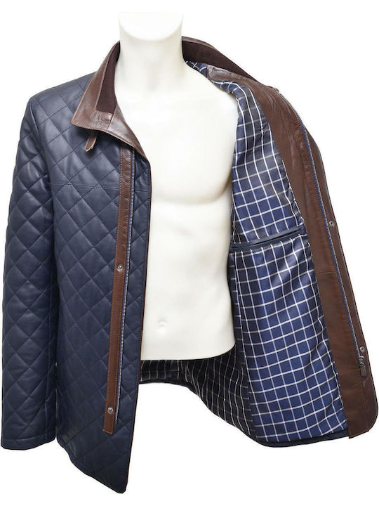 Lederjacke Jacke Blau