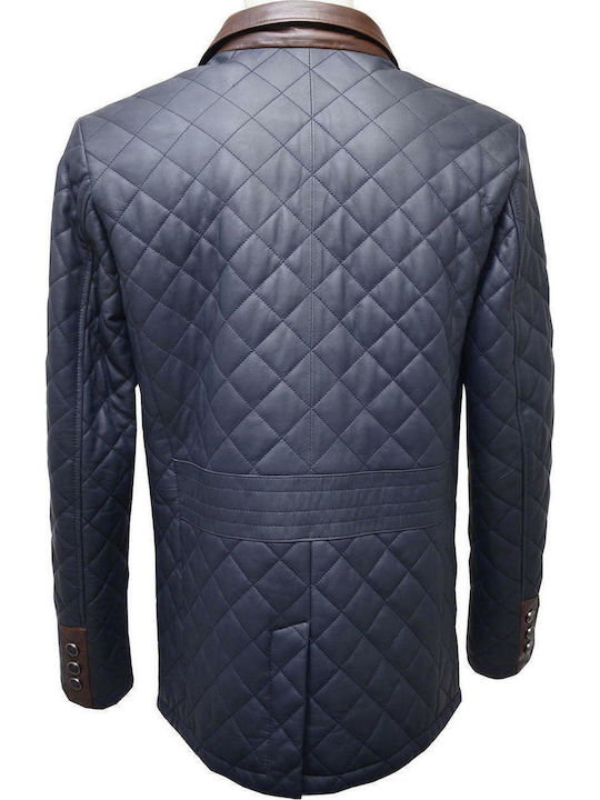 Lederjacke Jacke Blau