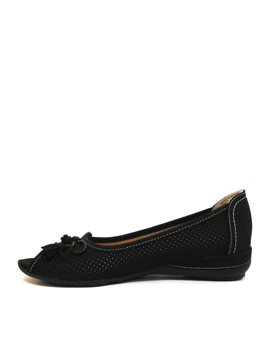 3042 Black Ανατομικά Γυναικεία Slip-On Μαύρα