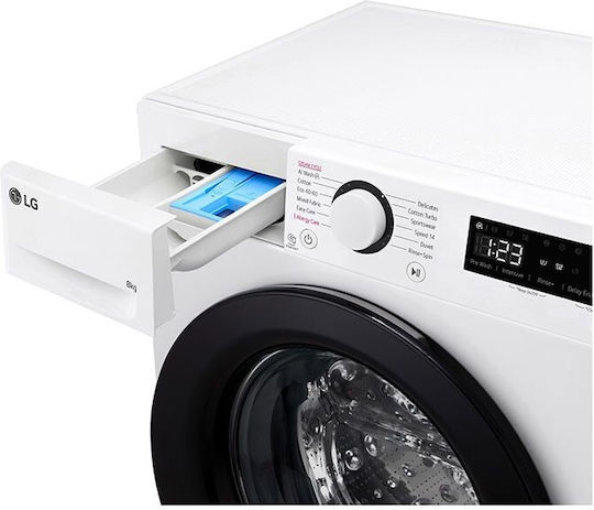 LG Пералня 8кг с Парна Технология 1200 Оборота AI DD F2WR508SBW