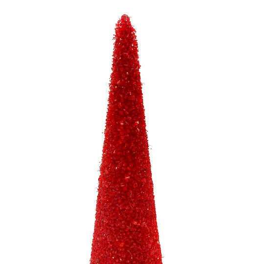 Christmas Decorative Tree Cone 13cm Red Tree