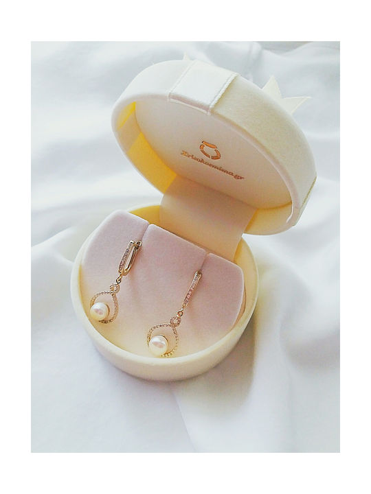 Earrings made of Gold 14K with Pearls