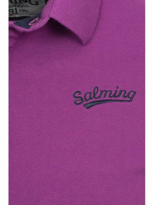 Salming Original Polo Men's Short Sleeve Blouse Polo Purple