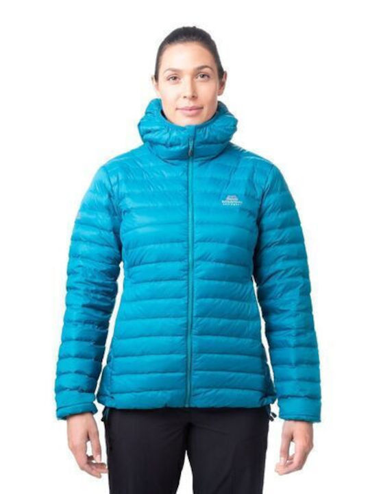 Mountain Equipment Women's Short Puffer Jacket for Winter Blue