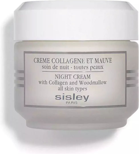 Sisley Paris Woodmallow Κρέμα Προσώπου Νυκτός για Ενυδάτωση, Αντιγήρανση & Σύσφιξη με Κολλαγόνο 50ml