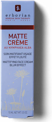 Erborian Matte Creme Soin Matifiant Visage Effet Floute fără culoare Hidratantă Cremă Pentru Față 15ml