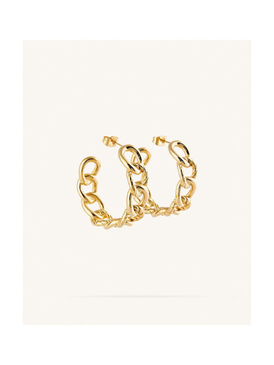 StanStefan Earrings Hoops made of Steel Gold Plated