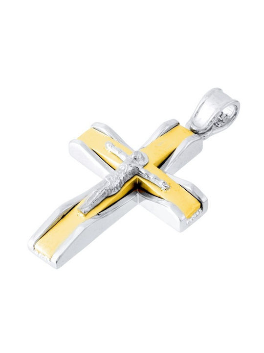 Herren Gold Kreuz 14K mit Kette