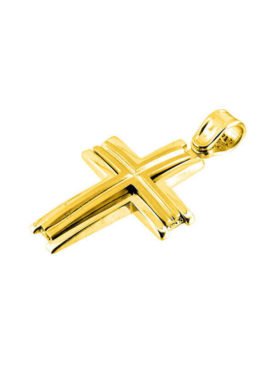 Herren Gold Kreuz 14K mit Kette