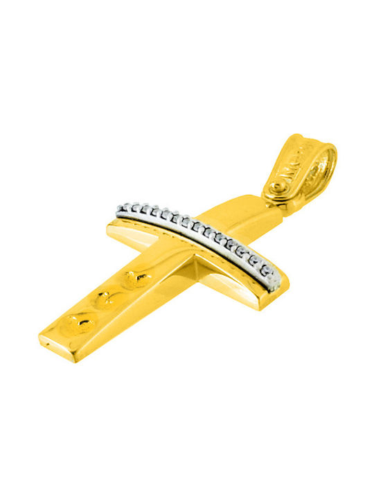 Damen Gold Kreuz 14K mit Kette