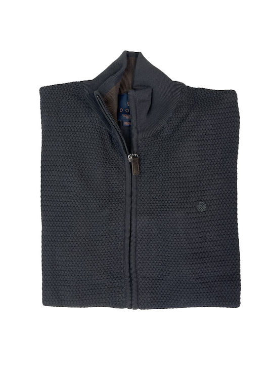 Dors Men's Knitted Cardigan with Zipper Gray