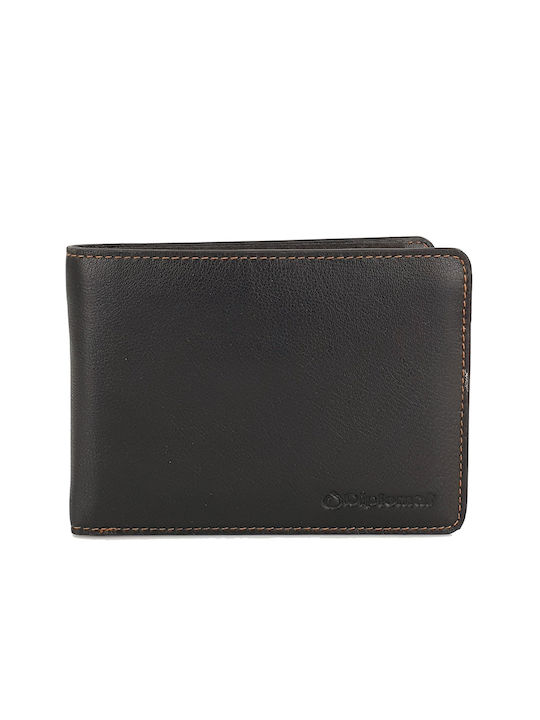 Diplomat Men's Leather Wallet Black Tabbac