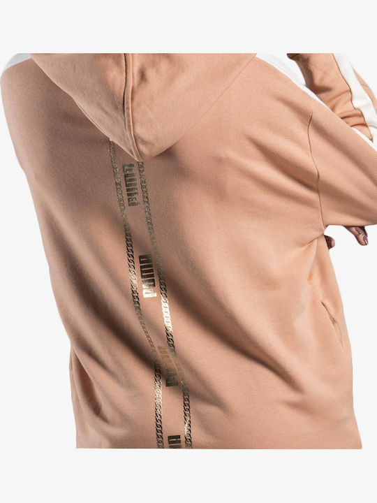 Mini Athletic Dress Long Sleeve Hooded Orange