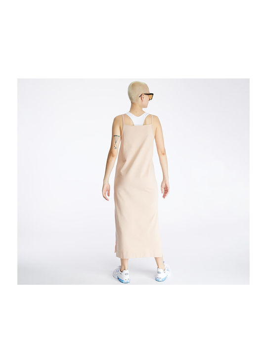 Nike Sportswear Sommer Midi Slip Dress Kleid Beige