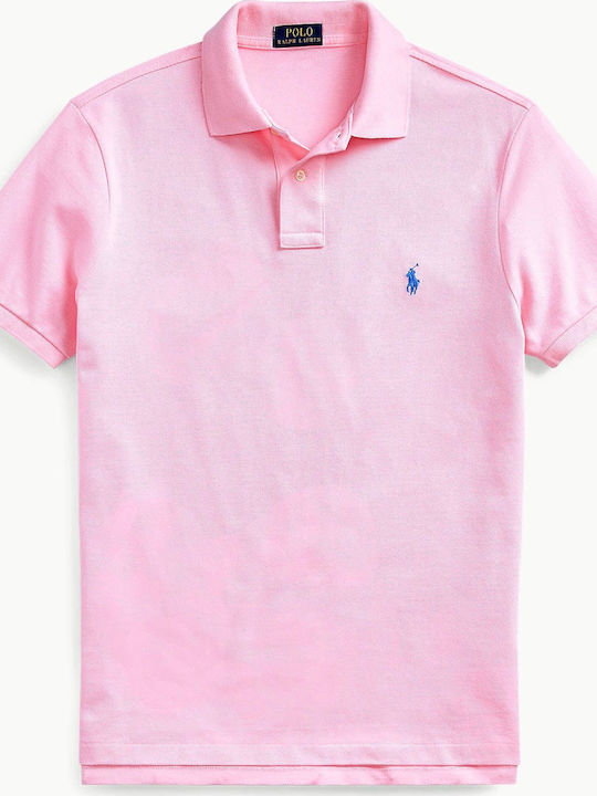 Ralph Lauren Herren Shirt Kurzarm Polo Rosa