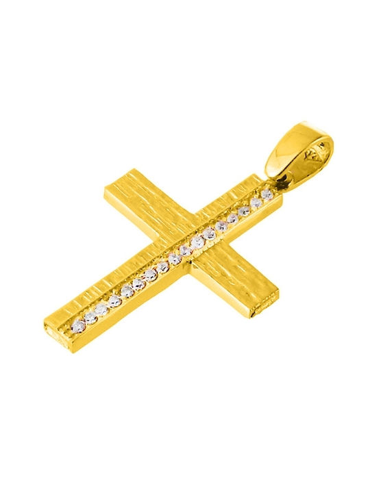 Xrisokosmima Damen Gold Kreuz 14K