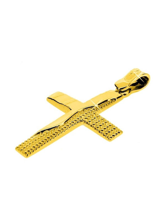 Xrisokosmima Herren Gold Kreuz 9K mit Kette