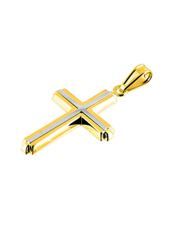 Xrisokosmima Herren Gold Kreuz 14K mit Kette