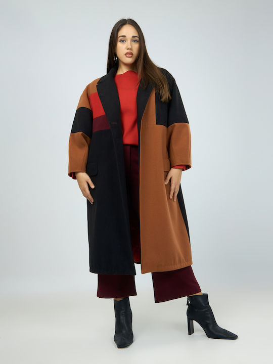 Mat Fashion Palton pentru femei Multicolour Palton