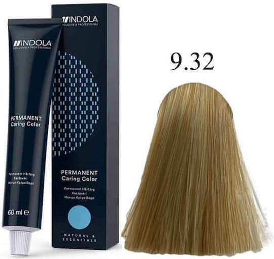 Indola Permanent PCC Hair Dye 9.32 Blonde Very Light Golden Pearl 60ml
