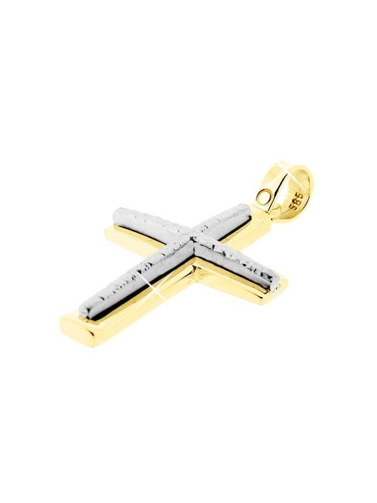 Xrisokosmima Herren Gold Kreuz 14K