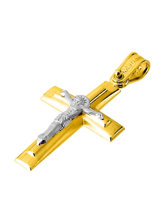 Xrisokosmima Gold Kreuz 14K mit Kette