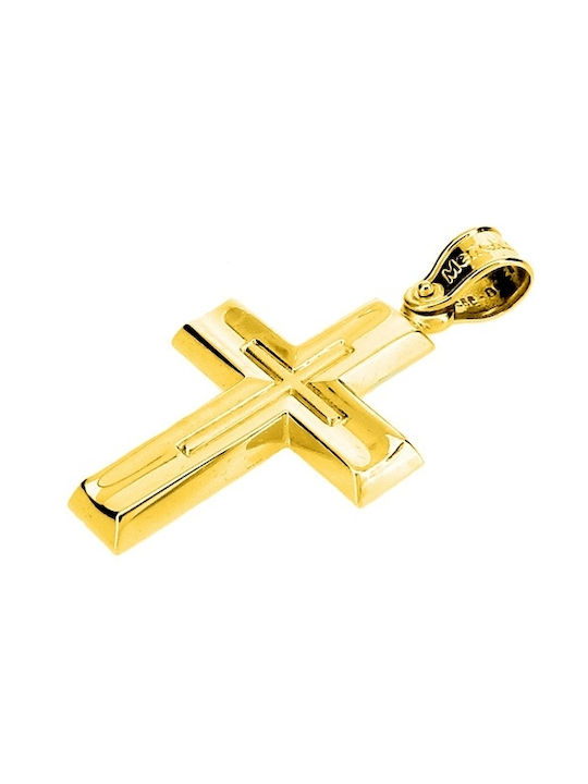 Xrisokosmima Herren Gold Kreuz 14K mit Kette