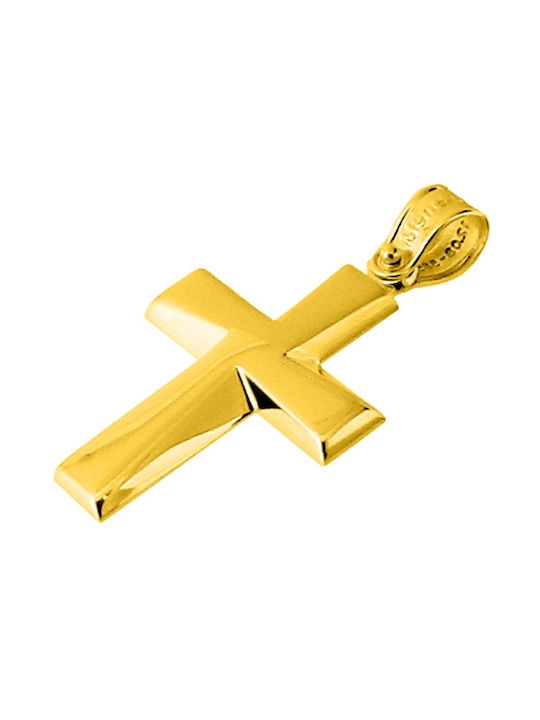 Xrisokosmima Herren Gold Kreuz 14K mit Kette