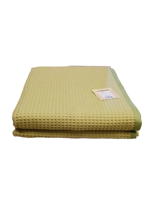 Manterol Casa Malta 001 Pique Blanket Single 160x240cm Turquoise