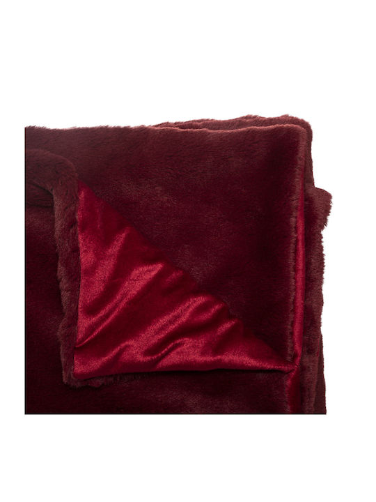 Fééric Lights and Christmas Red Furry Blanket Sofa 125x150cm