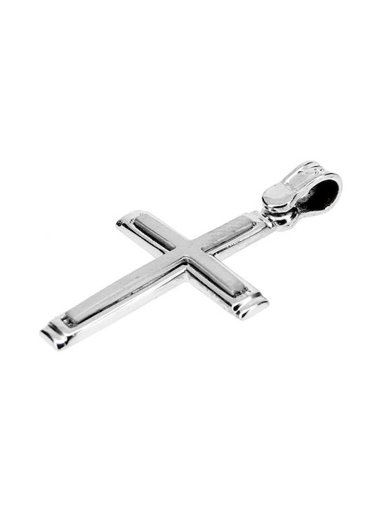 Men's White Gold Cross 14K with Chain