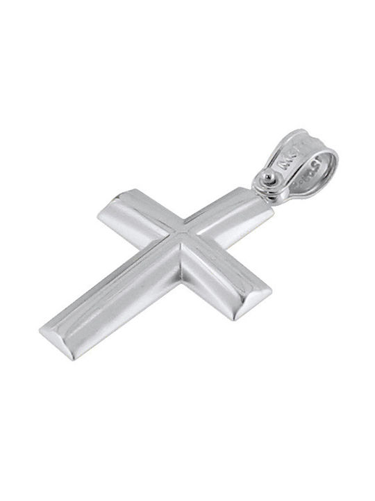 Men's White Gold Cross 14K with Chain