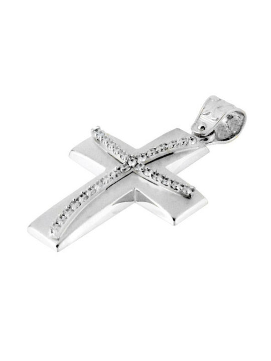 Women's White Gold Cross 14K with Chain