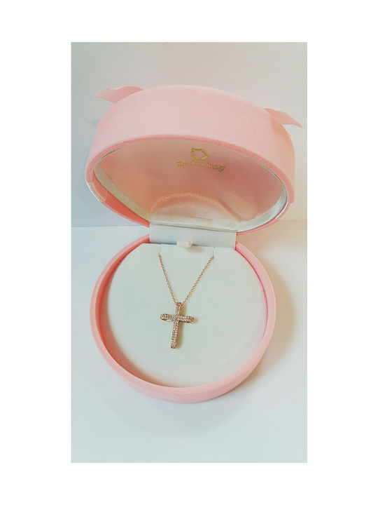 Women's Rose Gold Cross 14K with Chain