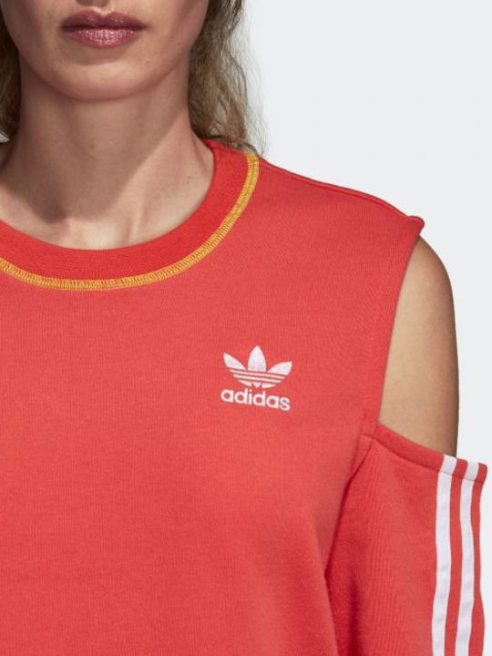 Cut Out Damen Sweatshirt Scarlet Red