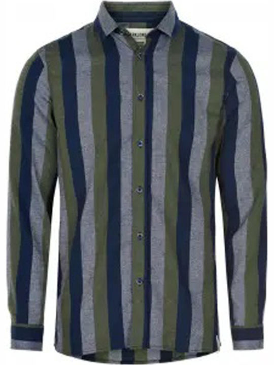 Akles Long-sleeved Cotton Shirt Striped Multicolour