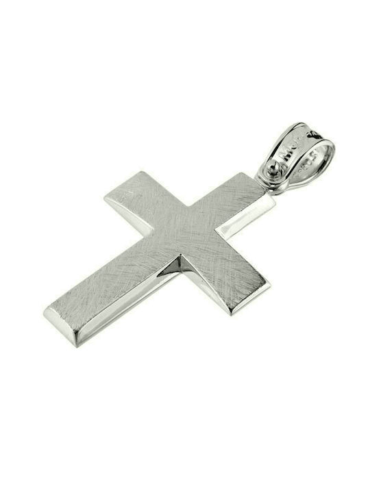 Men's White Gold Cross 14K with Chain