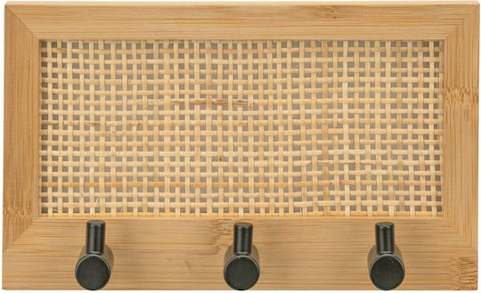 Wenko Wooden 3 Hooks Wall Hanger 20x12x3.5cm Wenko Wooden 3 Hooks Wall Hanger 20x12x3.5cm