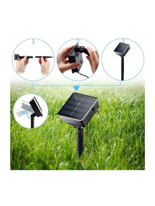 LED-Lichterkette 12m Grüne Solar in Zeichenfolge