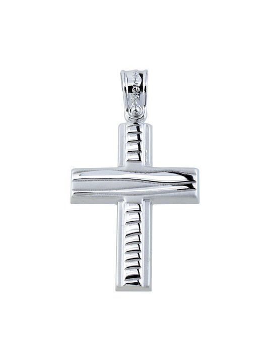 Men's White Gold Cross 14K with Chain