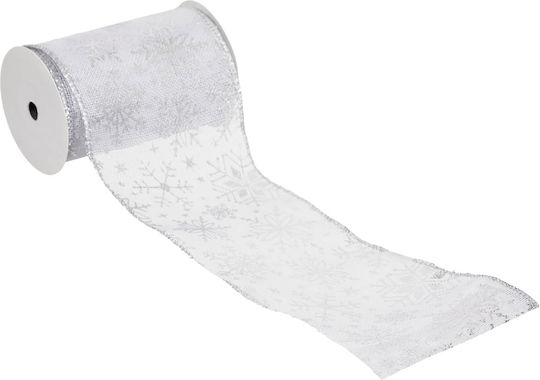 Crăciun Panglică Alb 500x12cm 1buc