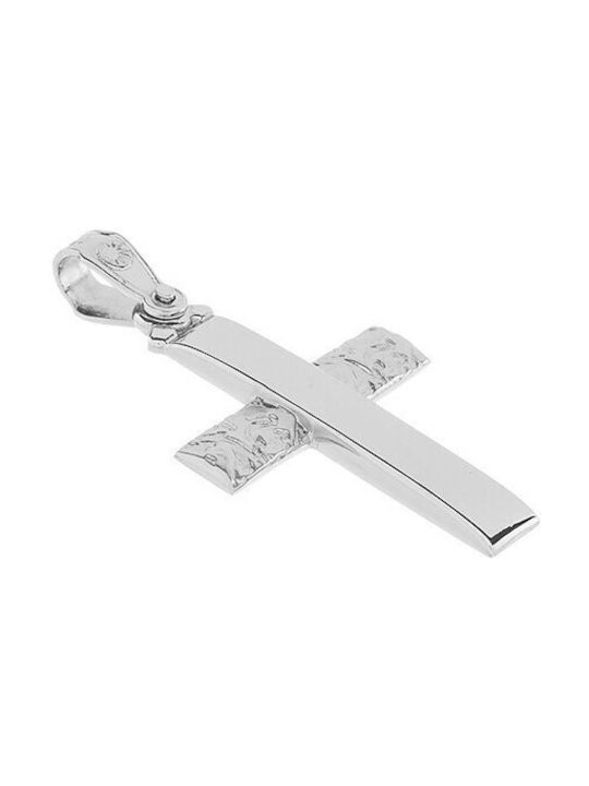 Vitopoulos Men's White Gold Cross 14K