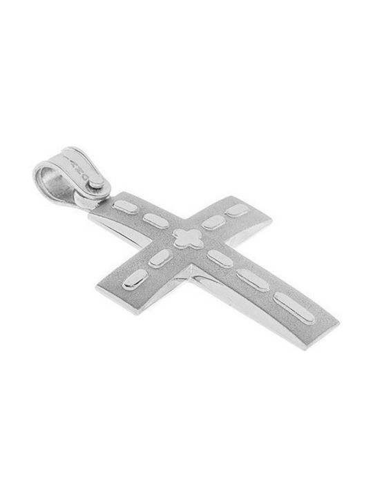 Vitopoulos Men's White Gold Cross 14K