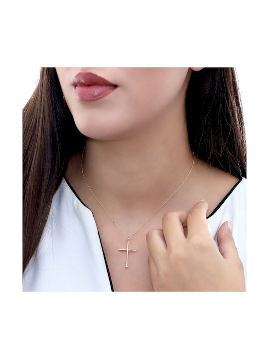 Gold Kreuz 18K mit Kette