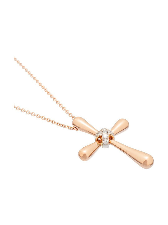 Vitopoulos Women's Rose Gold Cross 18K