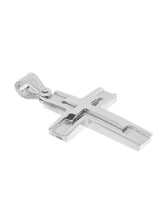 Vitopoulos Men's White Gold Cross 14K