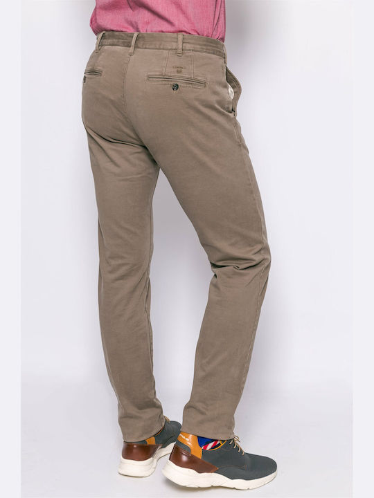 Gant Men's Trousers Elastic in Regular Fit Beige