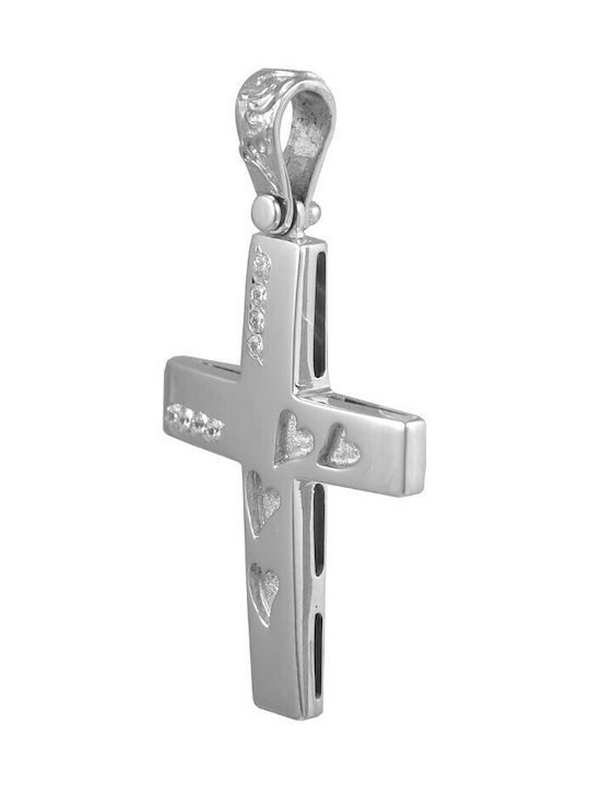 Women's White Gold Cross 14K