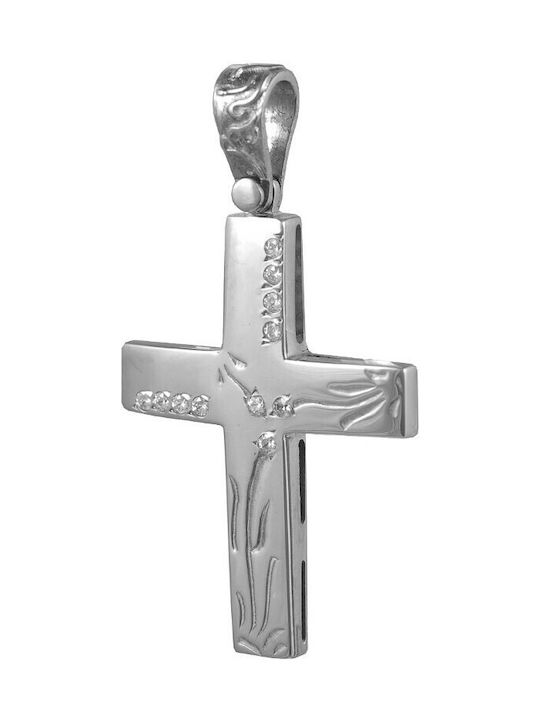 Women's White Gold Cross 14K