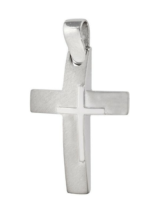 White Gold Cross 14K